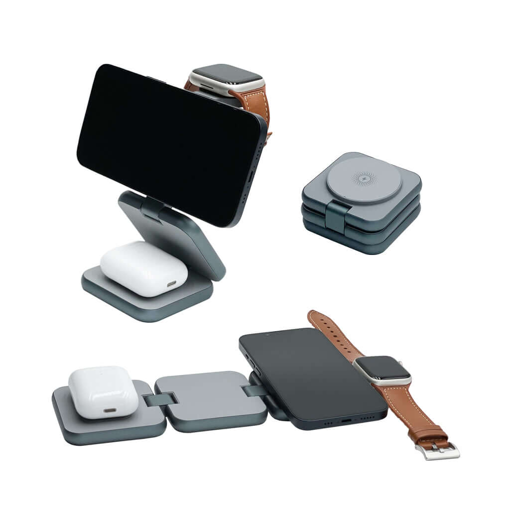 chargeur induction pliable 3 en 1